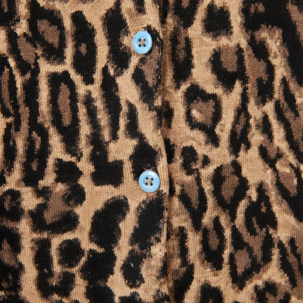 Lauren Ralph Lauren Brown Leopard Print Cardigan Sweater - Picture 7 of 10